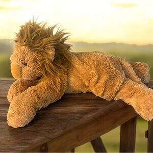 Toys R Us Animal Alley Y2K Laying Floppy Plush Lion Stuffed 26” Rare HTF